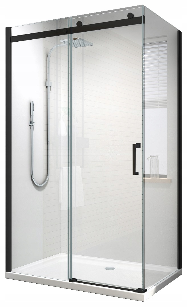 Durasan ARIA sprchový kút 120x80 NP BLACK posuvné dvere 120 x 80 cm